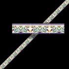 (image for) 1/2in Scale Faux Floral Tile Wallpaper Border Sheet