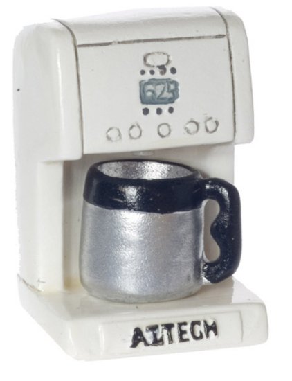 Modern Coffee Maker White  Mary's Dollhouse Miniature Accessories