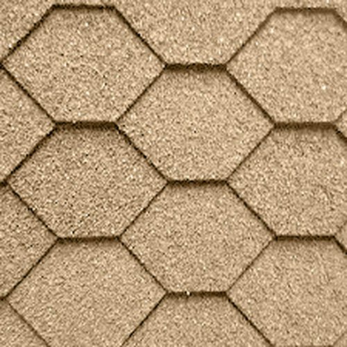 (image for) Desert Sand Diamond Hex Asphalt Shingles 157 Square Inches