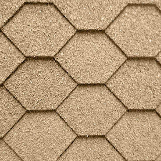 (image for) Desert Sand Diamond Hex Asphalt Shingles 157 Square Inches
