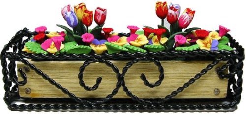 (image for) Frosted Tulips & Pans in Braided Iron Planter