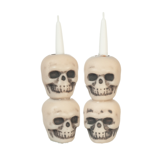 (image for) Double Skull Candle Holders 2pc