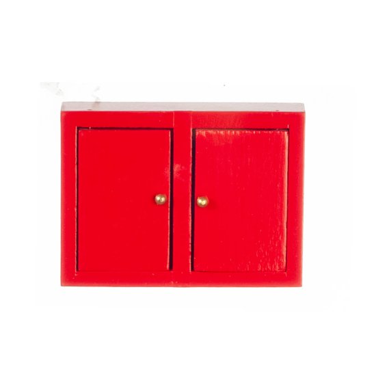 (image for) Red Hanging Kitchen Cupboard
