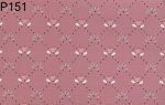 (image for) Prepasted Wallpaper, 3 Pieces: Geometric Print On Rose