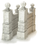 (image for) Gray Stone Wall One Pair