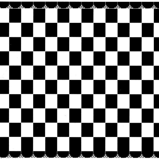 (image for) Bordered Checked Black & White Wallpaper