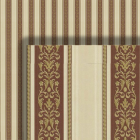 (image for) Brown Colonial Striped Wallpaper