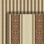 (image for) Brown Colonial Striped Wallpaper