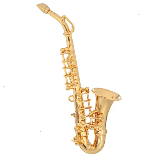 Small Saxophone w/ Case | Mary's Dollhouse Miniature Accessories