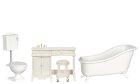 (image for) Avalon Victorian Bathroom Set - White - 3pc
