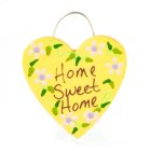 (image for) Home Sweet Home Heart Shaped Sign - Yellow