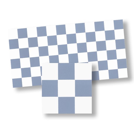 (image for) Powder Blue & White Check Floor Tile