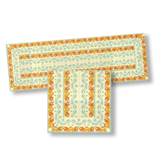 (image for) Orange Mosaic Floor Tile Borders