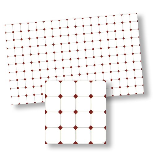 (image for) Red & White Diamond Wall Tiles