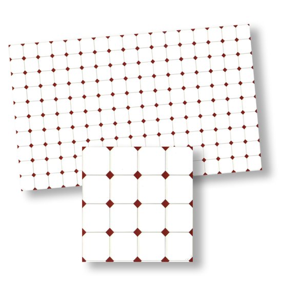 (image for) Red & White Diamond Wall Tiles