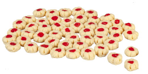 (image for) Bright Red Shortbread Cookies 50pc