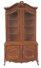 (image for) Louis XV Provencal Display Cabinet - Walnut Finish