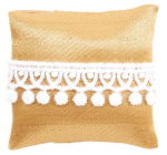 (image for) Gold w/ Lace Throw Pillow
