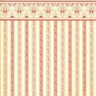 (image for) 1/2in Scale Wallpaper Burgundy Regency Stripe 3pc