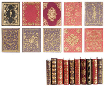 (image for) Ornamental Books - No Titles - Foil, 10pc