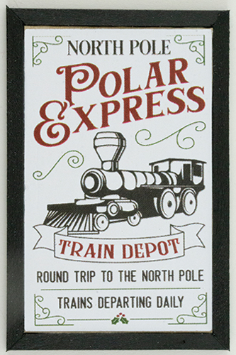 Polar Express Train Depot Framed Ad Picture