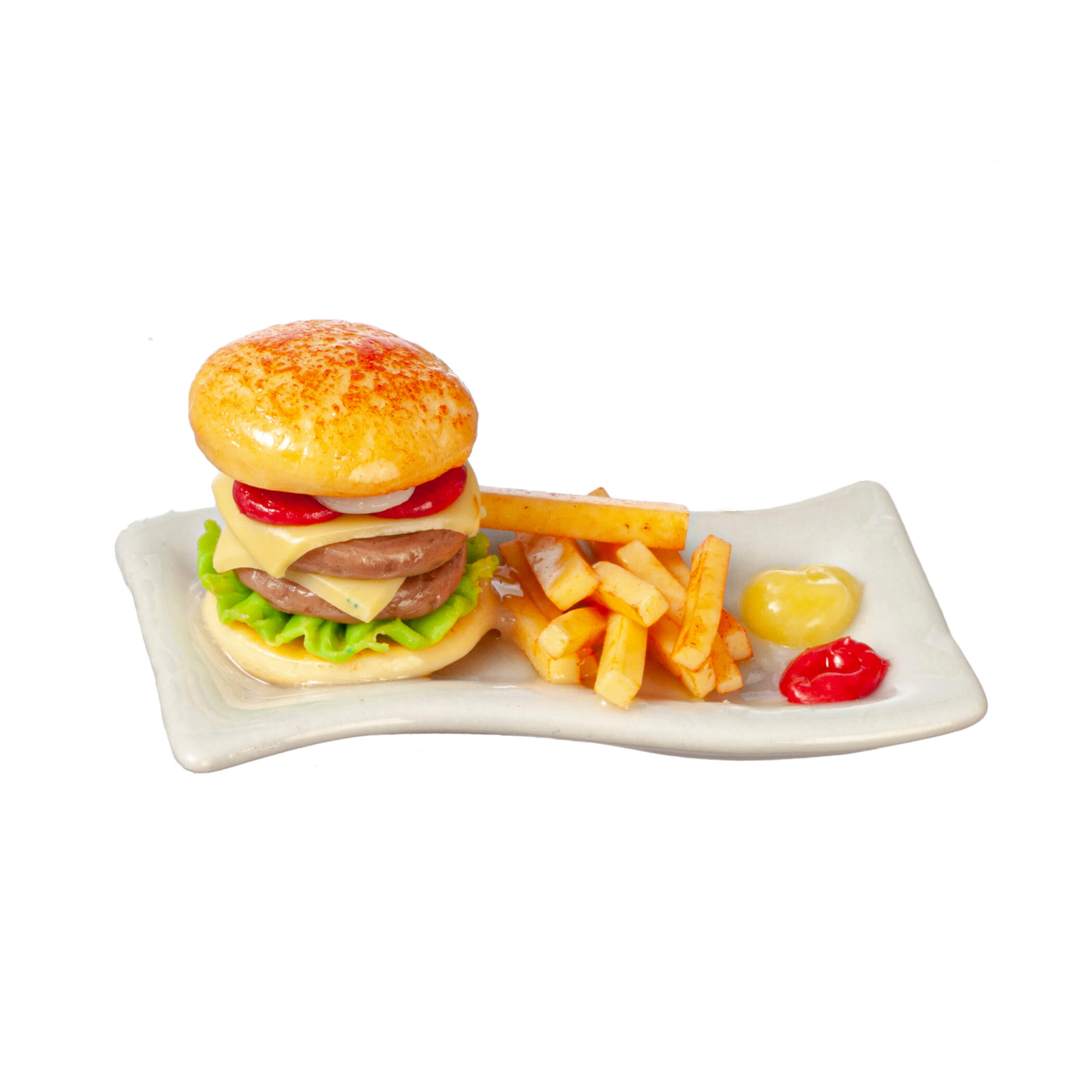 Cheeseburger & Fries Plate