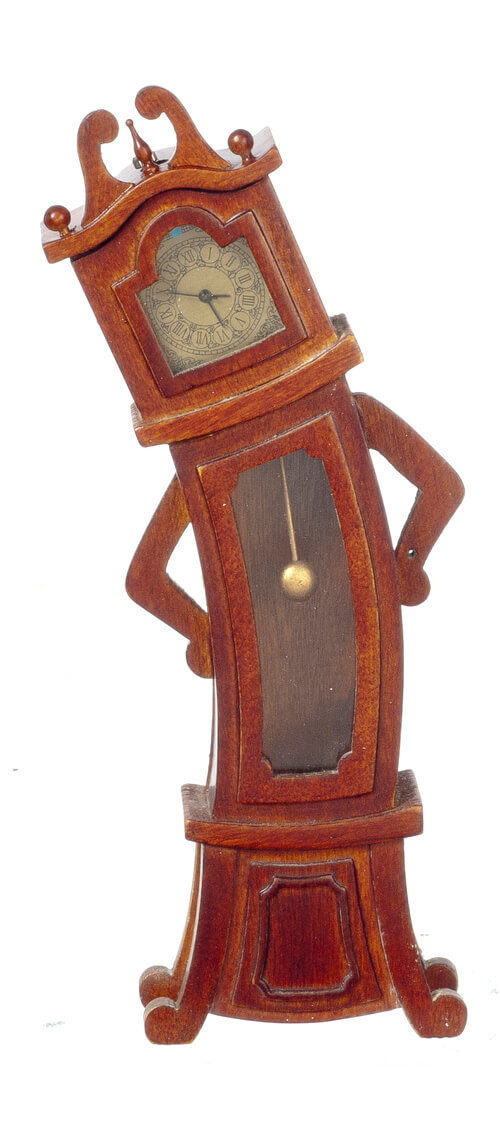 Wonky Grandfather Clock - Walnut - Working