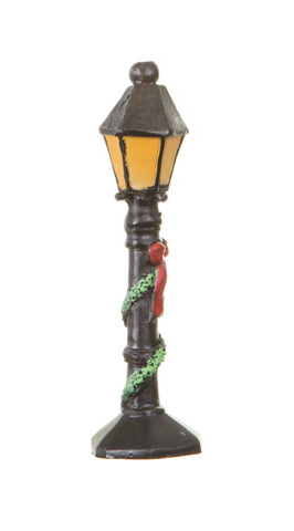 (image for) Non-Electric Decorated Lamp Post Black