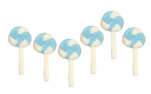 Blue Lollipops 6pc