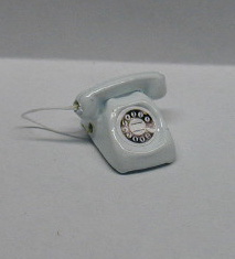White Rotary Style Telephone