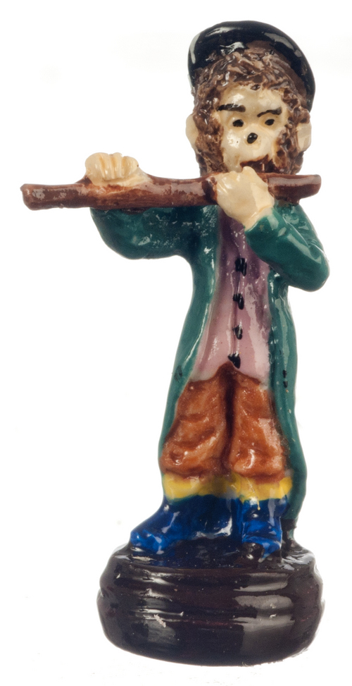 Monkey Flutist Figurine