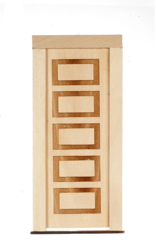 1/2in Scale 5 Panel Dollhouse Door