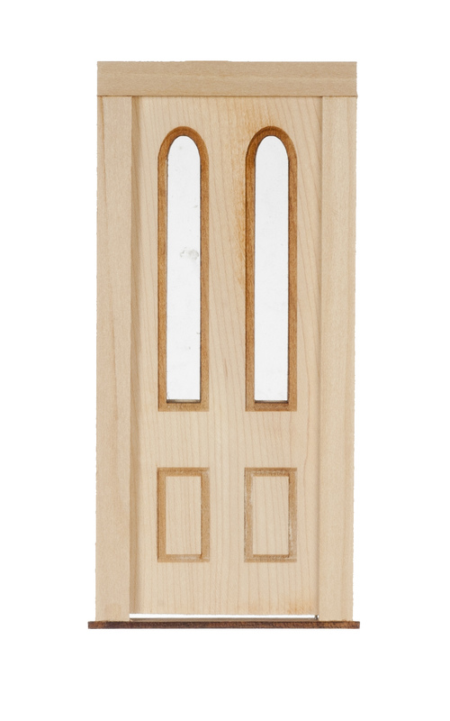 2 Panel Plus 2 Pane Single Dollhouse Door