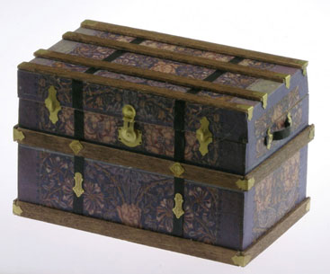 Lithograph Wooden Trunk Kit Wm Morris Design 3