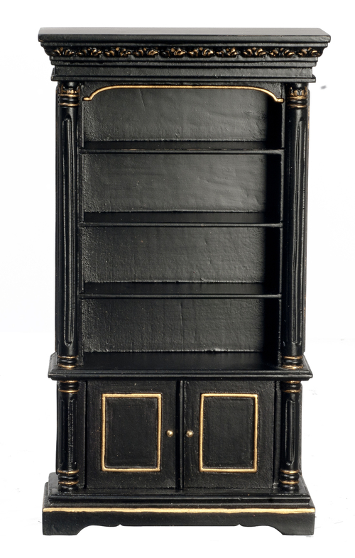 Fancy Black & Gold Bookcase Cabinet