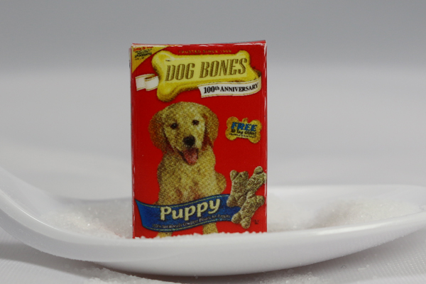 Dollhouse Miniature Replica Box of Dog Bones for Puppy ~ G029 