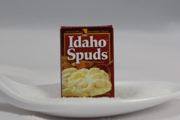 Dollhouse Miniature Replica Box of Idaho Spuds Instant Potatoes ~ G045 