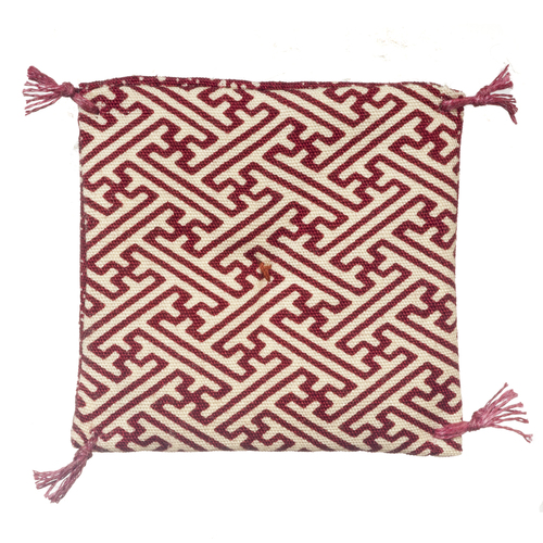 Cats Pillow Red Geometric