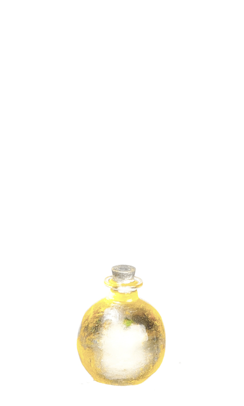 Yellow Round Vanity Bottles Plastic 12pc