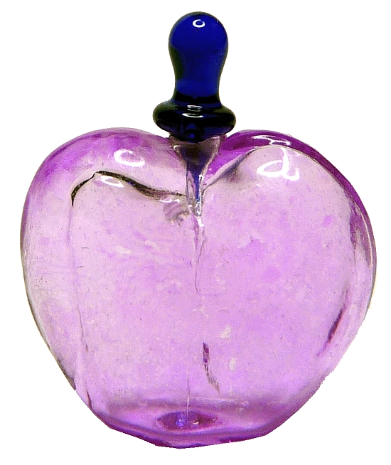 Pink Glass Heart Perfume Decanter