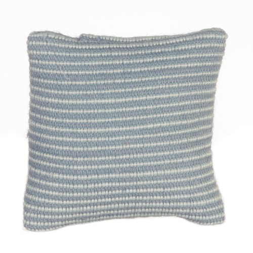 Throw Pillow Blue Ribbed