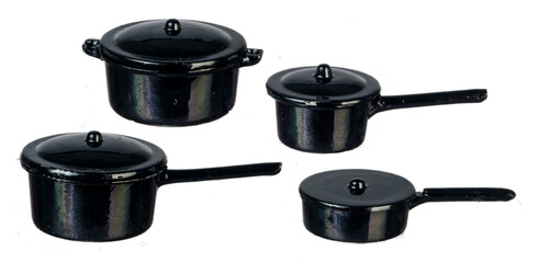 8pc Black Enamel Cookware