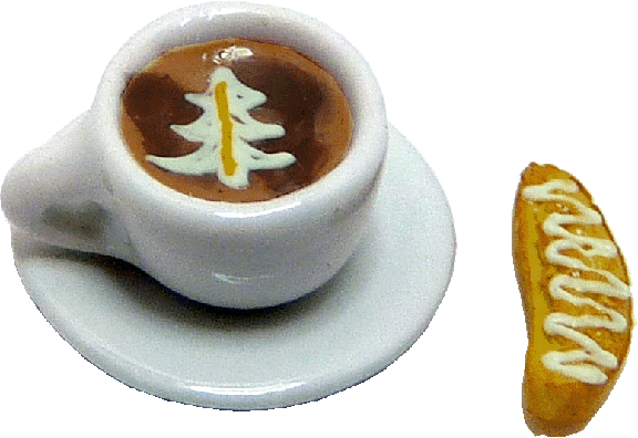 Cappuccino w/ Biscotti on Saucer