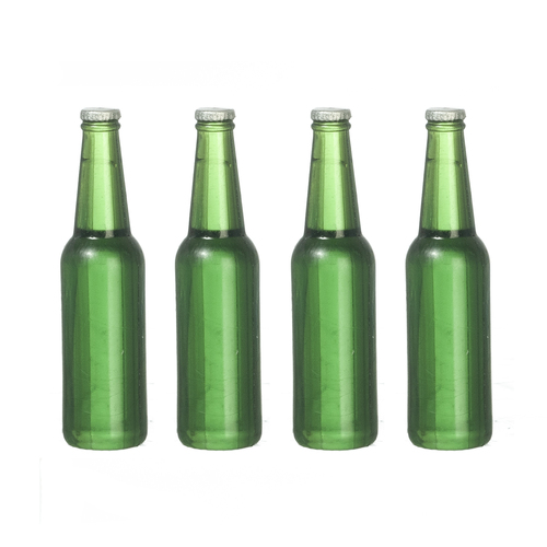 Beer Bottles Green 4pc