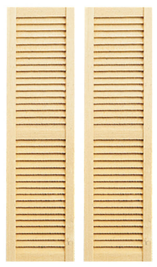 Traditional 2-Panel Shutters Unfinished 2pc