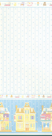 (image for) Wallpaper Dollhouse Fantasy in Blue 3pc