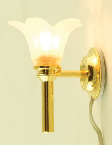 Frosted Flower Wall Sconce 12v