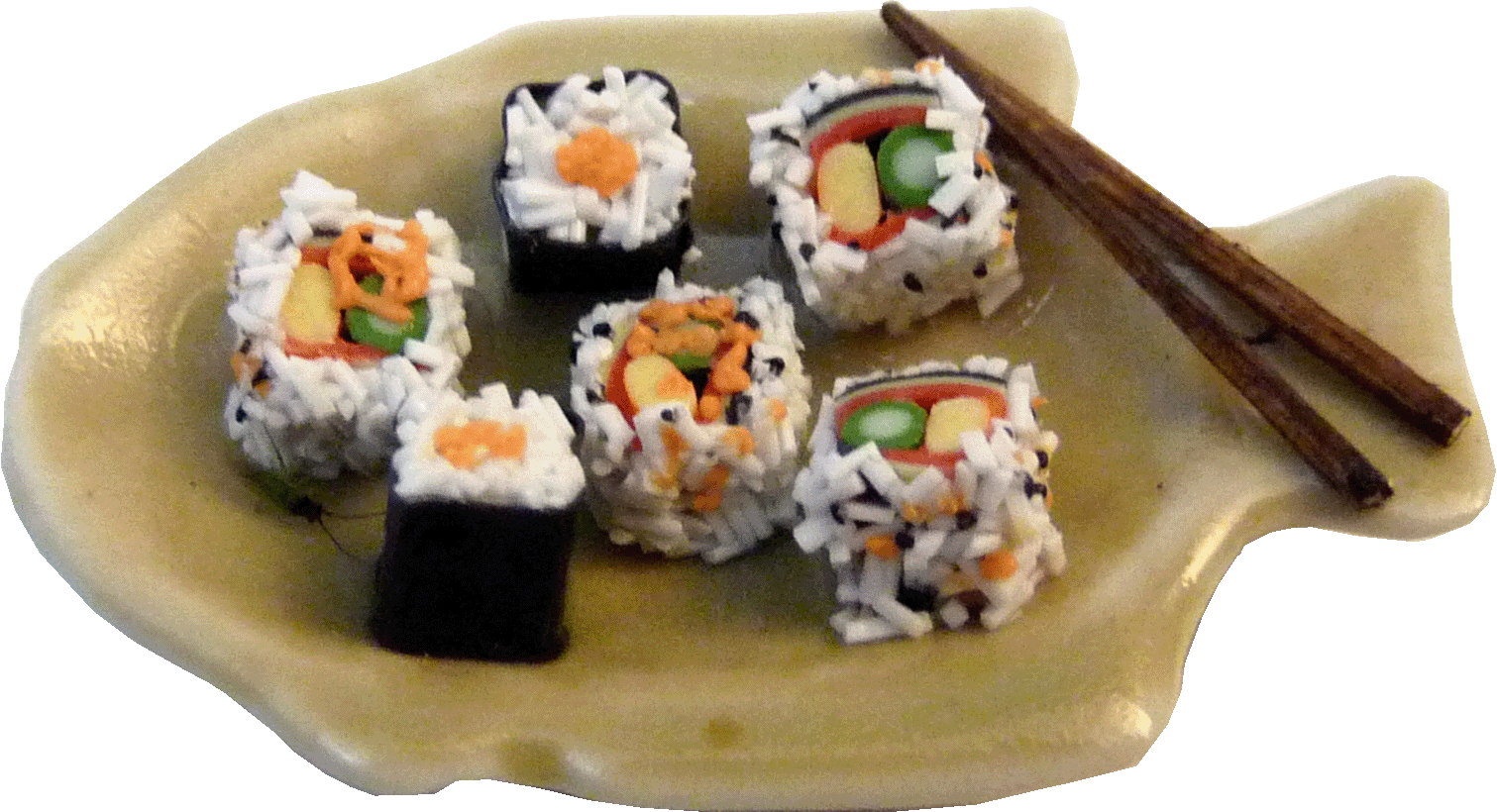 Sushi on Fish Plate
