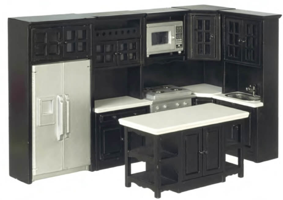 Kitchen Set Modern - Black - 8pc