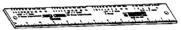 (image for) Scale Lumber Gauge-12 Inch Ruler